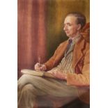 S.E. Sadler. A Portrait of an Academic or an Author, Signed and Dated '1934, Unframed. 28" x 20".