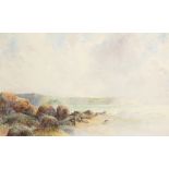 W. Cecil Dunford (1885-1969). A Coastal Landscape, Watercolour, Signed. 13" x 21.5".