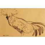 Georges Manzana-Pissarro (1871-1961) French. An Ink Study of a Chicken, Signed. 9" x 13.5".