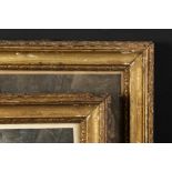 A Pair of Carved Giltwood 18th Century Frames. 8.5" x 7" - 21.5cm x 17.75cm. (2). (Rebate Size)