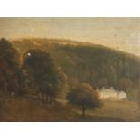 Attributed to Edward Holmes (1841-1893). A Country House View, Signed Verso on Stretcher, Oil on