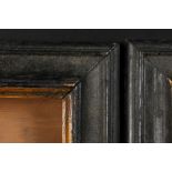 A Set of Four 18th Century Ebonised Frames. 6.5" x 5.5" - 16.5cm x 14cm. (4). (Rebate Size)