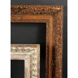 18th Century Carved Frame, 12" x 16.5" - 30.5cm x 42cm. And another Carved Frame, 32" x