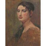 J. Patrick (20th Century). Head Study of a Lady, Oil on Canvas. 18" x 14".