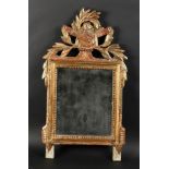 A 19th Century French Carved Frame as a Mirror. 11.5" x 9.75" - 29.25cm x 24.75cm. (Rebate Size)