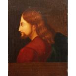 19th Century European School. After The Emerald Icon, A Portrait of Christ in Profile, Oil on Canvas