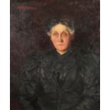 M.H. Clemend (19th Century). Portrait of an Elder Lady, Oil on Canvas, Signed and Dated '1894. 30" x