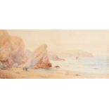 Elliott. A Scene of Newquay from the Beach and a further Eight Unframed Watercolours and Pencil