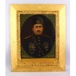 A FINE QAJAR OIL PAINTING OF MOHAMMAD ALI SHAH, SECOND LAST KING - SIGNED MUSAVVIR AL-MULK, the