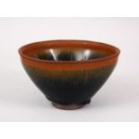 A CHINESE SONG STYLE FUR POTTERY TEA BOWL, 12CM.,