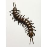 A SMALL JAPANESE BRONZE MODEL OF A CENTIPEDE. 6ins long.