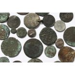 A BAG OF OLD GREEK COINS.