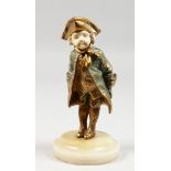 GEORGES OMERTH (FRENCH - ACTIVE CIRCA. 1895-1925) A GILT BRONZE AND IVORY FIGURE, "The Young Town