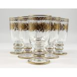 A SET OF SIX SIMILAR BACARAT GLASSES.