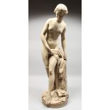 AFTER ETIENNE-MAURICE FALCONET A STANDING FIGURE OF VENUS, on a circular base. Signed FALCONET