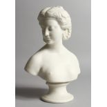 A 19TH CENTURY PARIAN FEMALE BUST. 9ins high.