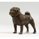 A SMALL CAST BRONZE MODEL OF A DOG. 3ins long.