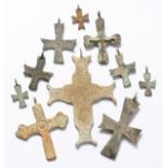 TEN SMALL ROMAN CROSSES