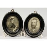 A PAIR OF OVAL PORTRAITS. 3ins x 2.5ins.