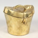 A BRASS HAT BOX.