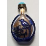 A PEKING GLASS SNUFF BOTTLE. 2.75ins high.