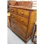 A Victorian mahogany chest of drawers.