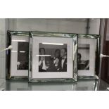 A set of five black and white photographic prints of screen stars of the 50's and 60's, to include