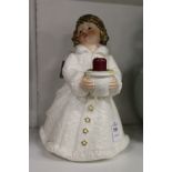 A Goebel porcelain candle holder modelled as an angel.
