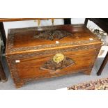 A Chinese camphor wood coffer.