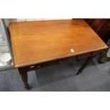 A Victorian mahogany two drawer side table.