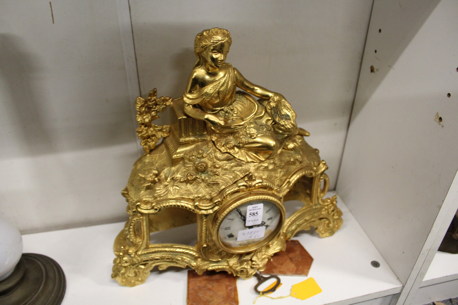 A French style ormolu mantle clock.