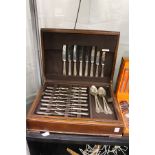 A part cased canteen of cutlery.