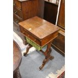 A Victorian rosewood work table.