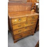 A George III mahogany chest of drawers.