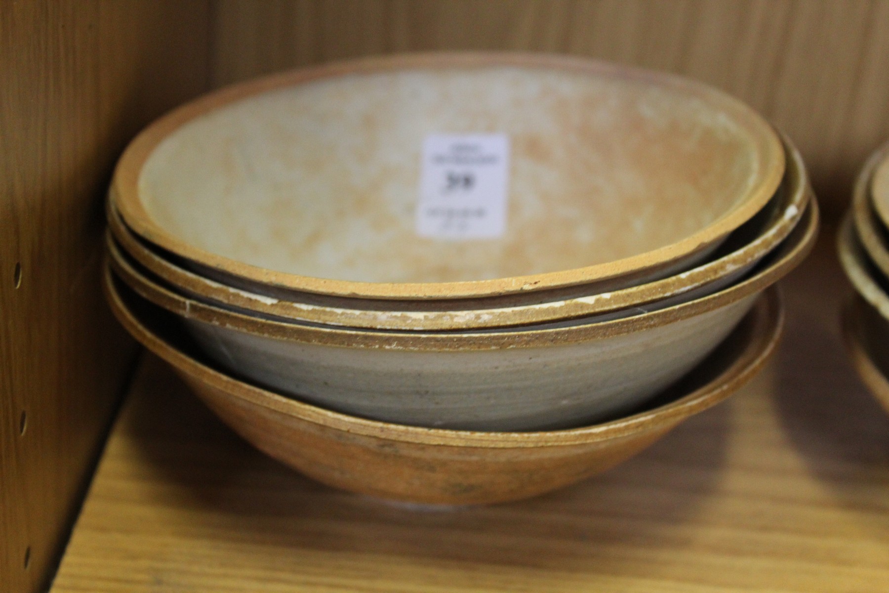 Four early Chinese pottery bowls.