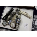 Various gentlemen's wristwatches.