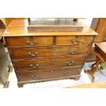 A George III mahogany large chest of drawers.