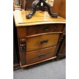 A Victorian mahogany pedestal chest.