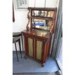 A Regency rosewood chiffonier of small proportions.