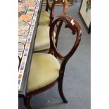 Ten various Victorian mahogany framed dining chairs.