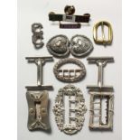 A bag of various buckles.