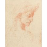 After Michelangelo "An Ideal Head" reproduction print.