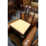 A small Chippendale style mahogany single dining chair.