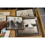 Beken of Cowes, three framed photographic sailing prints, together with a photograph of Prince