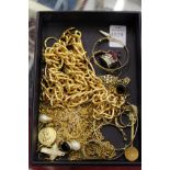 A box of costume jewellery.