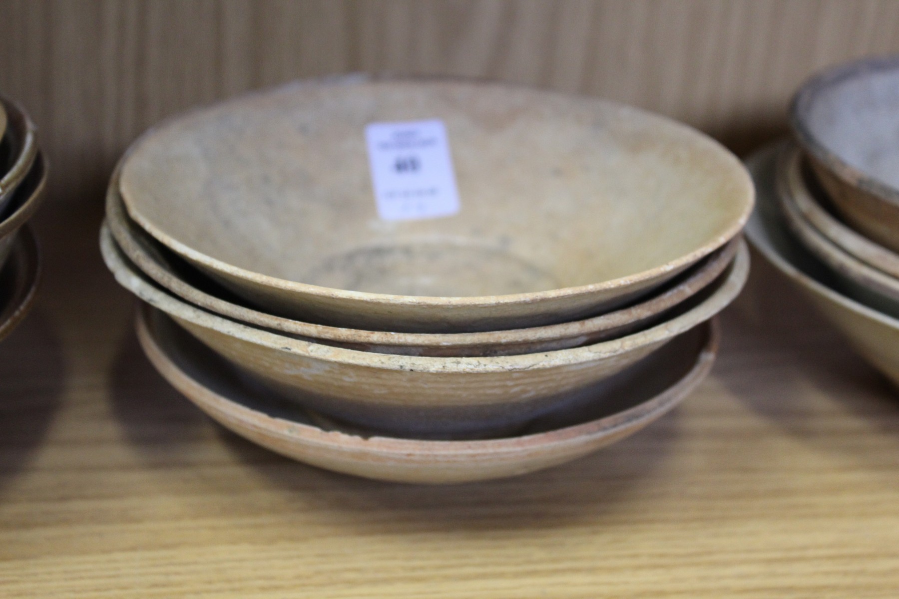 Four early Chinese pottery bowls.