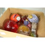 Glass paperweights, scent bottle etc.