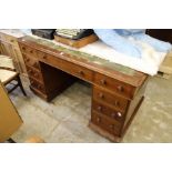 A Victorian mahogany pedestal desk (AF).