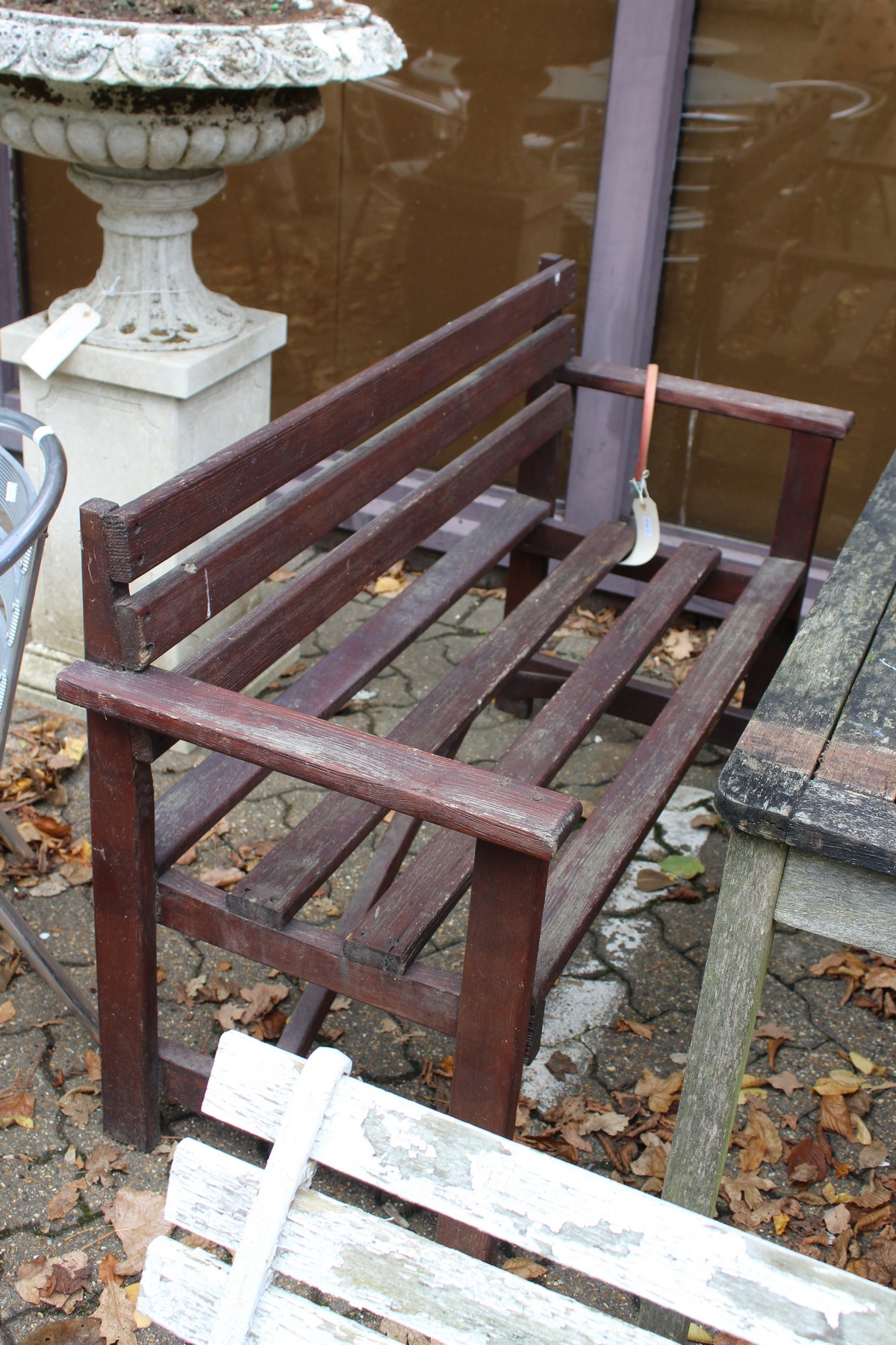 A garden bench.