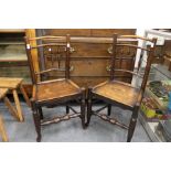 A good pair of 19th century ash and elm spindle back side chairs.